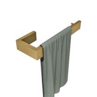 Brushed gold towel bar single rod with bathroom accessories