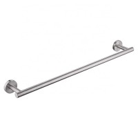 Amazon Hot Selling Hotel Style Brushed Nickel 304 Stainless Steel Bathroom Accessories Wall Mounted Single Towel Rack Bar