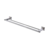 Bathroom SUS 304 Brushed Stainless steel Towel Holder Double Towel Bar Rod Shelf Rack