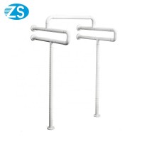 Safe and anti-skid wall mounted ABS cover and stainless steel pipe urinal grab bar