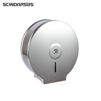 New Product Stainless Steel Round Wall-Mounted Toilet Paper Holder With Lock Paper Dispenser