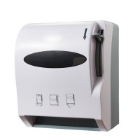 White Wall Mounted ABS Paper Holder Black automatic paper towel dispensers with Key